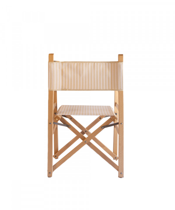 Piastri 1961 Sedia Regista in Legno Beige/Panna